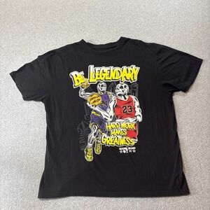Kobe V Jordan Legendary Skeleton T Shirt Men's XL Black Short Sleeve REASON